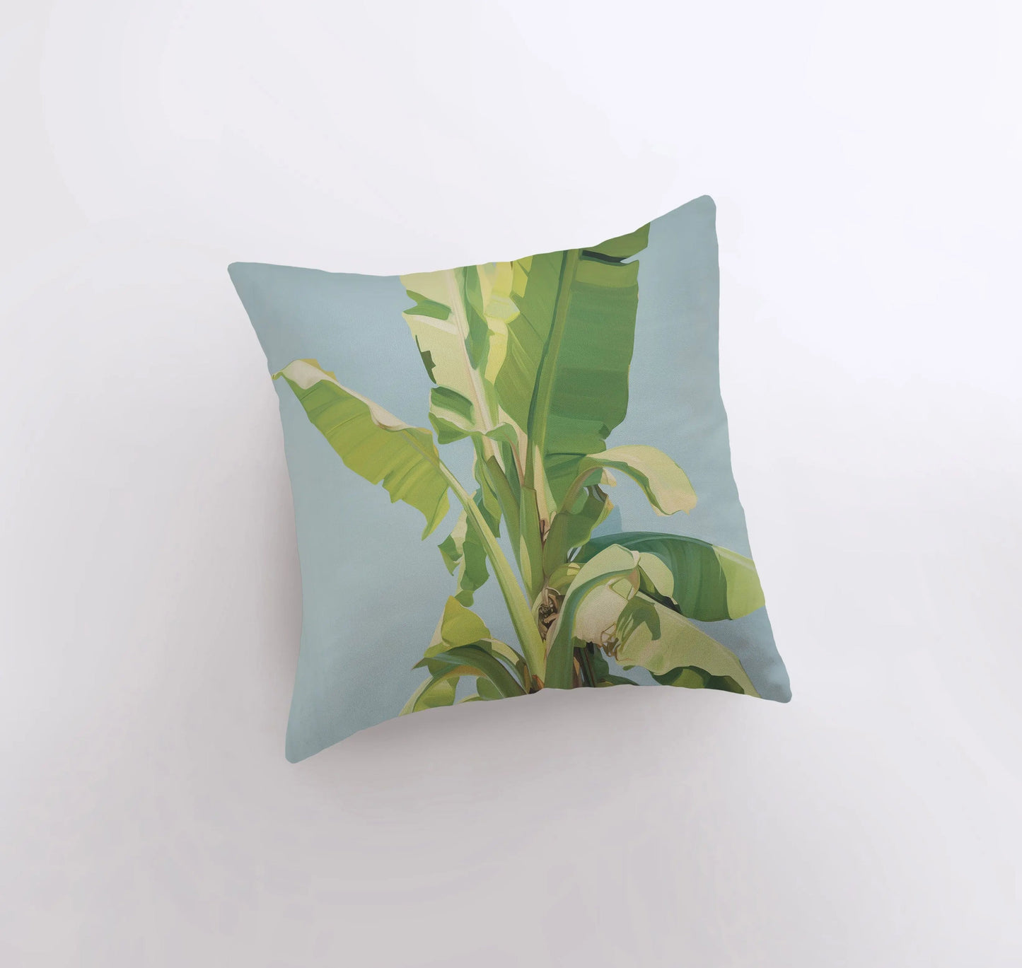 Blue Sky Palm Tree | Gouache Painting | Tropical Oasis | Plant | Throw