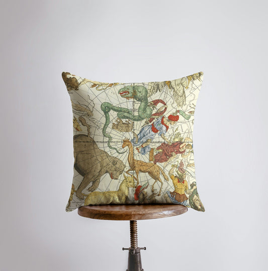 Astrology Signs | Constellation | Throw Pillow | Planets Decor | Map