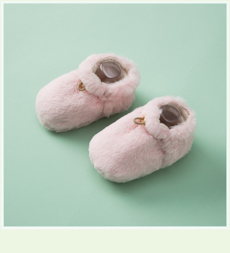 Winter Hot Selling Baby Simple Plain Thickened Fleece-lined Warm Soft