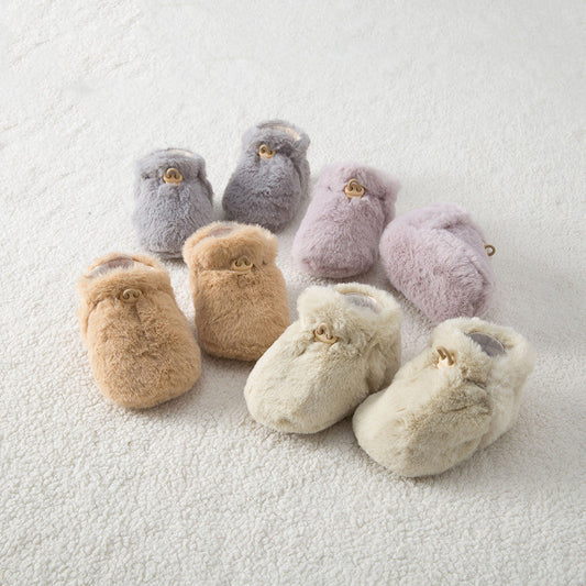 Winter Hot Selling Baby Simple Plain Thickened Fleece-lined Warm Soft